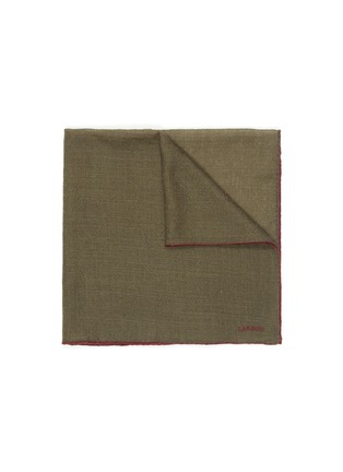 Main View - Click To Enlarge - LARDINI - Contrast border wool pocket square