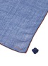 Detail View - Click To Enlarge - LARDINI - Contrast border wool pocket square