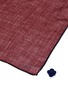 Detail View - Click To Enlarge - LARDINI - Contrast border wool pocket square