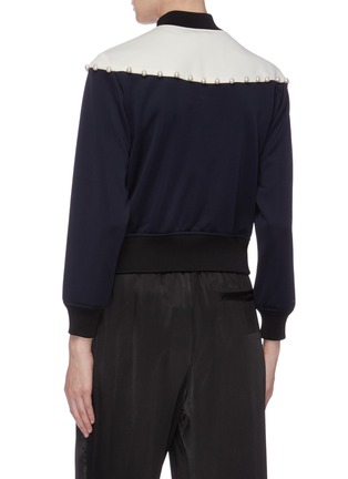 Back View - Click To Enlarge - 3.1 PHILLIP LIM - Faux pearl colourblock yoke track jacket