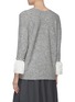 Back View - Click To Enlarge - 3.1 PHILLIP LIM - Faux pearl ruffle cuff V-neck sweater
