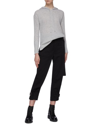 Figure View - Click To Enlarge - 3.1 PHILLIP LIM - Cashmere rib knit hoodie