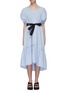 Main View - Click To Enlarge - 3.1 PHILLIP LIM - Belted puff sleeve cutout back peplum midi dress