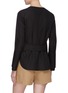 Back View - Click To Enlarge - 3.1 PHILLIP LIM - Belted back faux pearl button cuff shirt