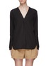 Main View - Click To Enlarge - 3.1 PHILLIP LIM - Belted back faux pearl button cuff shirt