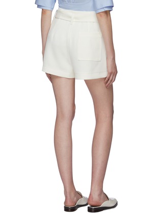Back View - Click To Enlarge - 3.1 PHILLIP LIM - Belted pleated twill shorts