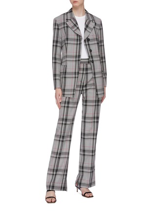 Figure View - Click To Enlarge - 3.1 PHILLIP LIM - Houndstooth check plaid darted blazer