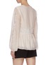 Back View - Click To Enlarge - 3.1 PHILLIP LIM - Lace insert crinkled silk V-neck peplum top