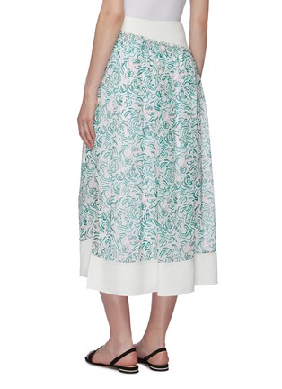 Back View - Click To Enlarge - 3.1 PHILLIP LIM - Sash tie floral print asymmetric pleated midi skirt