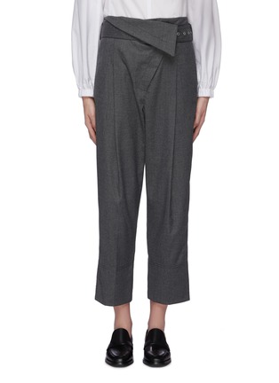 Main View - Click To Enlarge - 3.1 PHILLIP LIM - Belted foldover waist flannel pants