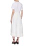 Back View - Click To Enlarge - 3.1 PHILLIP LIM - Belted lace insert tiered skirt silk T-shirt dress