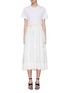Main View - Click To Enlarge - 3.1 PHILLIP LIM - Belted lace insert tiered skirt silk T-shirt dress