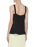 Back View - Click To Enlarge - 3.1 PHILLIP LIM - Faux pearl ruffle trim peplum satin camisole top