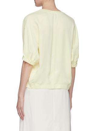 Back View - Click To Enlarge - 3.1 PHILLIP LIM - Balloon sleeve poplin V-neck top