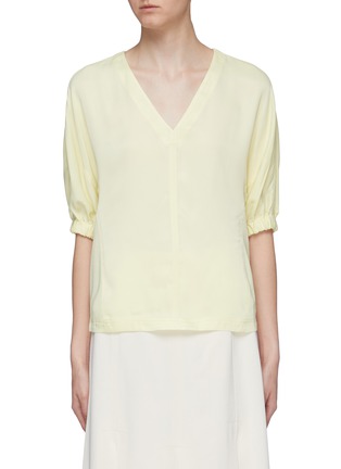 Main View - Click To Enlarge - 3.1 PHILLIP LIM - Balloon sleeve poplin V-neck top
