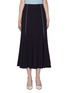 Main View - Click To Enlarge - GABRIELA HEARST - 'Amy' contrast topstitching flared wool-silk crepe skirt