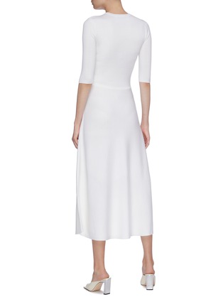 Back View - Click To Enlarge - GABRIELA HEARST - 'Seymore' flared wool-cashmere knit dress