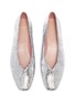 Detail View - Click To Enlarge - PEDDER RED - 'Abe' choked-up metallic leather flats