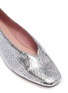 Detail View - Click To Enlarge - PEDDER RED - 'Abe' choked-up metallic leather flats