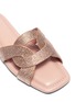 Detail View - Click To Enlarge - PEDDER RED - 'Cameron' strass loop slide sandals