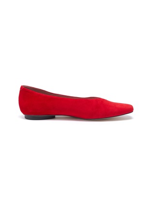Main View - Click To Enlarge - PEDDER RED - 'Abe' choked-up suede flats