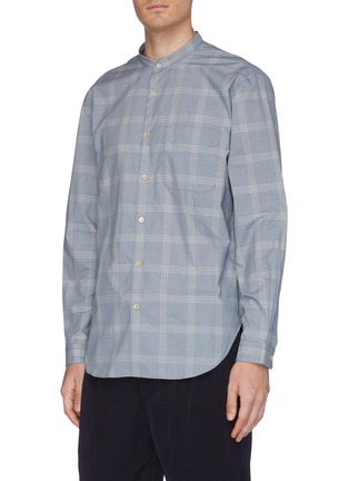 Front View - Click To Enlarge - CAMOSHITA - Mandarin collar check plaid shirt