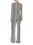 Back View - Click To Enlarge - GALVAN LONDON - 'Taja' belted pleated stripe jumpsuit