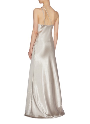 Back View - Click To Enlarge - GALVAN LONDON - 'Roxy' metallic satin strappy dress