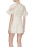 Back View - Click To Enlarge - C/MEO COLLECTIVE - 'Talk This Over' embroidered dot cutout ruffle sleeve dress