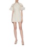 Figure View - Click To Enlarge - C/MEO COLLECTIVE - 'Talk This Over' embroidered dot cutout ruffle sleeve dress