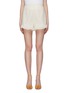 Main View - Click To Enlarge - C/MEO COLLECTIVE - 'Talk This Over' dot embroidered ruffle cuff shorts