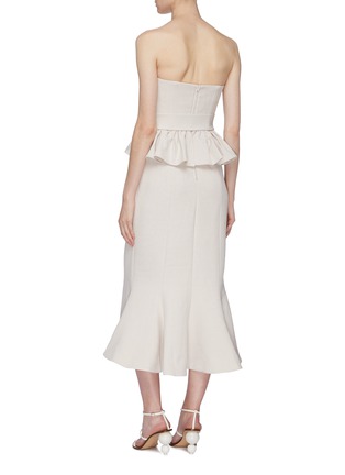 Back View - Click To Enlarge - C/MEO COLLECTIVE - 'Mode' belted ruched peplum dress