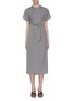 Main View - Click To Enlarge - C/MEO COLLECTIVE - 'Provided' cutout waist houndstooth print dress