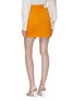 Back View - Click To Enlarge - C/MEO COLLECTIVE - 'Regardless' asymmetric mock wrap denim skirt