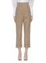 Main View - Click To Enlarge - C/MEO COLLECTIVE - 'Viewpoint' roll cuff check plaid twill pants