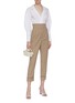 Figure View - Click To Enlarge - C/MEO COLLECTIVE - 'Viewpoint' roll cuff check plaid twill pants