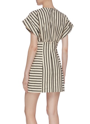Back View - Click To Enlarge - C/MEO COLLECTIVE - 'High As Hope' stripe panelled dress