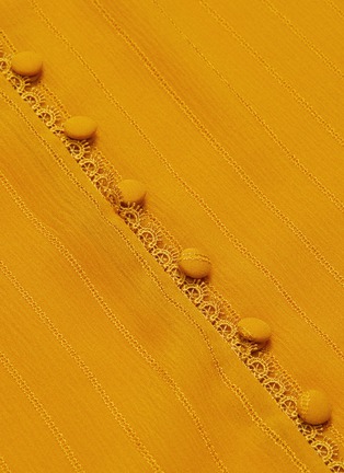  - SIMKHAI - Lace trim cuff stripe silk georgette shirt