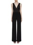 Main View - Click To Enlarge - SIMKHAI - Lace panel sateen sleeveless jumpsuit