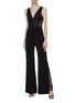 Figure View - Click To Enlarge - SIMKHAI - Lace panel sateen sleeveless jumpsuit