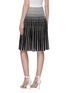 Back View - Click To Enlarge - SIMKHAI - Lace insert stripe Ottoman knit skirt