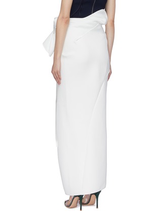 Back View - Click To Enlarge - MATICEVSKI - 'Ephemeral' asymmetric gathered high-low skirt