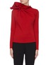 Main View - Click To Enlarge - MATICEVSKI - 'Bloom' gathered high neck long sleeve top