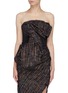 Main View - Click To Enlarge - MATICEVSKI - 'Dragonet' asymmetric gathered tweed front bustier top