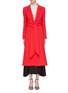 Main View - Click To Enlarge - ROLAND MOURET - 'Hollywell' ruched tie waist wool crepe coat