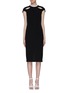 Main View - Click To Enlarge - ROLAND MOURET - 'Talland' cutout shoulder wool crepe dress