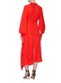 Back View - Click To Enlarge - ROLAND MOURET - 'Bocana' asymmetric drape silk jacquard shirt dress