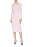 Figure View - Click To Enlarge - ROLAND MOURET - 'Liman' asymmetric cowl neck crepe dress