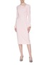 Figure View - Click To Enlarge - ROLAND MOURET - 'Liman' asymmetric cowl neck crepe dress