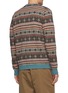 Back View - Click To Enlarge - KOLOR - Contrast patch pocket Fair Isle jacquard cardigan